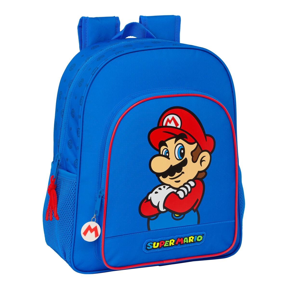 Skoletaske Super Mario Play Blå Rød