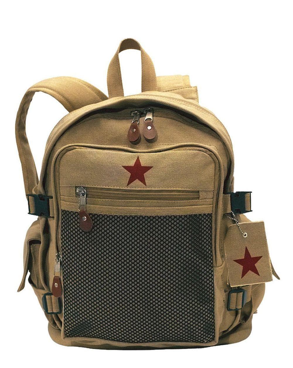 Rothco Vintage Skoletaske Stjerne Khaki One Size